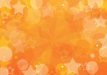 はじける星の背景　オレンジ