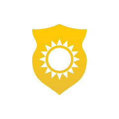Ultraviolet protection logo icon design template