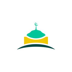 Islamic schoo logo design with icon or symbol of mosque