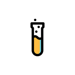 Flask, Tube for Chemical Experiment Education Icon
