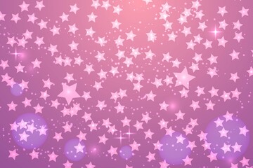 pink background of five-pointed stars and balloons, Christmas card invitation, Christmas packaging