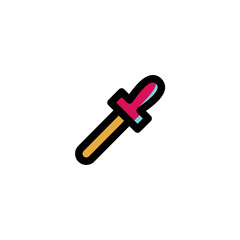 Chemical Dropper, Pipette, Picker. Laboratory Science Icon
