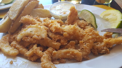 Calamari and Chips
