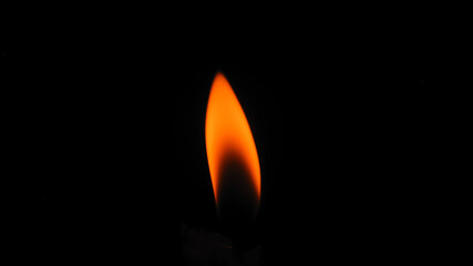 burning flame on black background