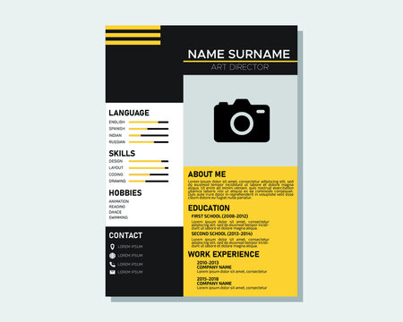 Personal Resume/CV modern template design.Editable