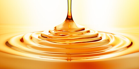 Fließendes goldenes Öl oder Honig
