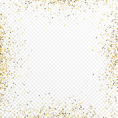 Gold glitter celebratory confetti background