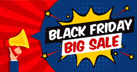Obraz premium Black friday sale banner. Vector illustration