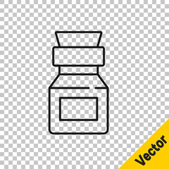 Poison in bottle icon isolated on white background. Bottle of poison or poisonous chemical toxin. Vector.