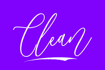 Clean Cursive Bold Calligraphy Text Black Color Text On Purple Background