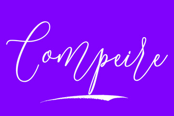 Compeire Cursive Bold Calligraphy Text Black Color Text On Purple Background
