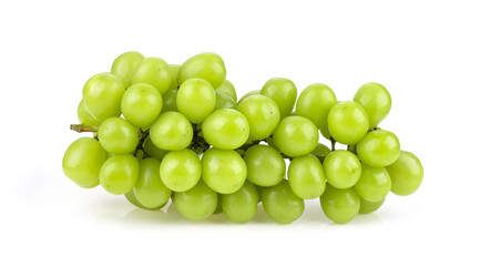 Freas green grape on white background