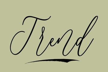 Trend Cursive Calligraphy Black Color Text On Light Yellow Background