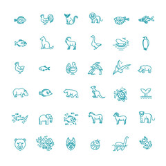 Line animals concepts, Icons set