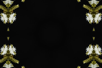 abstract colorful seamless pattern with floral motifs from flowers and leaves