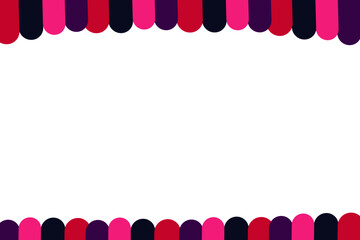 Brochure template flyer design background. Vector frame pink, violet and purple color pattern, trendy presentation cover with empty white copy space background