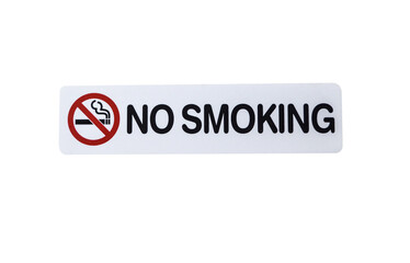 "NO SMOKING"Signs and signboards on white background with clipping path.