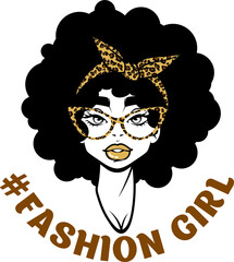 Beautiful fashion female vector illustration