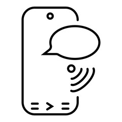 Smartphone phone message icon symbol vector