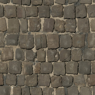 8K cobblestone pavement floor Diffuse and Albedo map for 3d materials