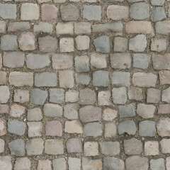 8K cobblestone pavement floor Diffuse and Albedo map for 3d materials