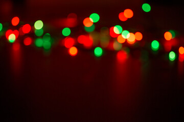 Abstract circles effect bokeh street lantern multi-colored