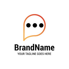 chat bubble logo icon vector template.