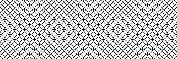 Naklejka premium 七宝繋ぎ 文様 和柄 テクスチャ シームレスパターン