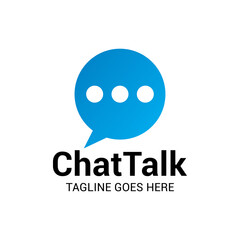 chat bubble logo icon vector template.
