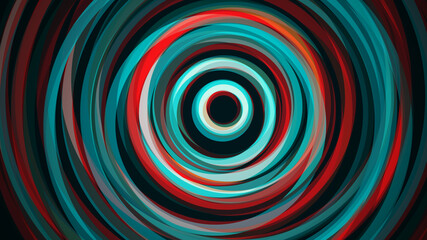 Fototapeta na wymiar Abstract vibrant orange cyan circle lines concept background