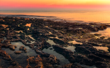 sunrise seaview rocks