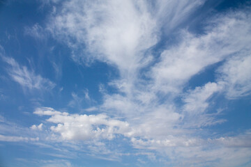 blue sky with clouds, background