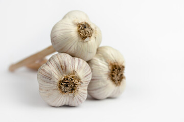 garlic isolated on white background
