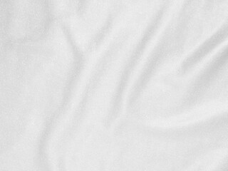 Fototapeta na wymiar Shiny white crumpled fabric. Elegant cloth texture background