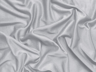 Obraz premium Shiny silver crumpled fabric texture background