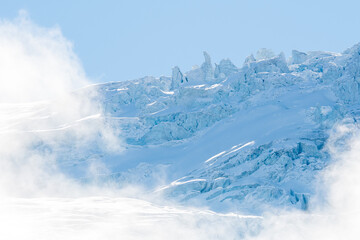 Seracs at Glacier du Trient in Vallée du Trient, Valais