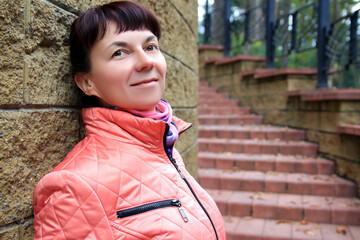 woman walking in the city