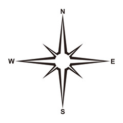 Compass vector icon. Navigation and orientation