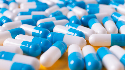 white and blue pills general background
