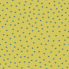 Seamless pattern with the blue  cubes on the yellow backgroundSeamless pattern with the blue  cubes on the yellow background