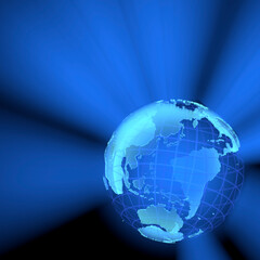 発光する地球儀