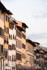 Fototapeta na wymiar House facades in a Florence's square