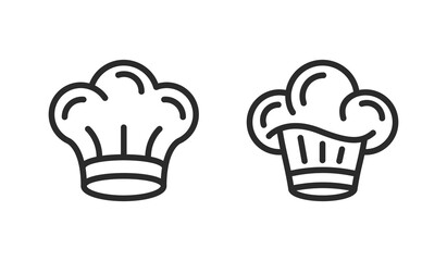 Chef hat line icon set. Cook, Chef, Culinary, Kitchen icon design. Cooking Classes logo. Vector illustration