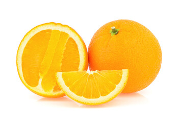 Orange fruit isolated on white background