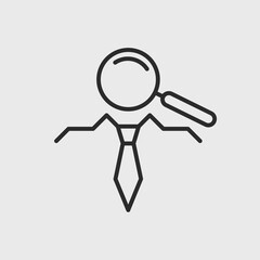 Head Hunting icon concept. Candidate selection icon. Job Search. Vector illustration