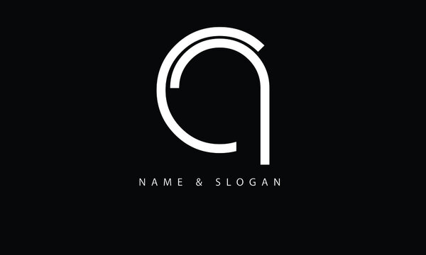 AC, CA, A, C abstract letters logo monogram