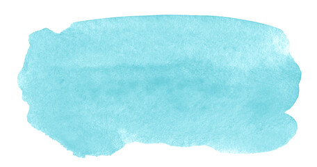 Obraz premium Sea blue watercolor background. Hand-drawn gradient spot.