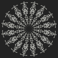 Vector round decorative element.