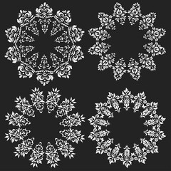 Set of vector ornamental frames