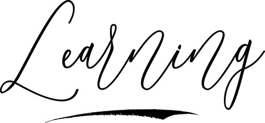 Learning Calligraphy Black Color Text On White Background